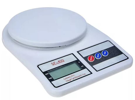 Balança Digital De Cozinha Precisão, Até 10kg, Escala 1 grama Nutrição E Dieta