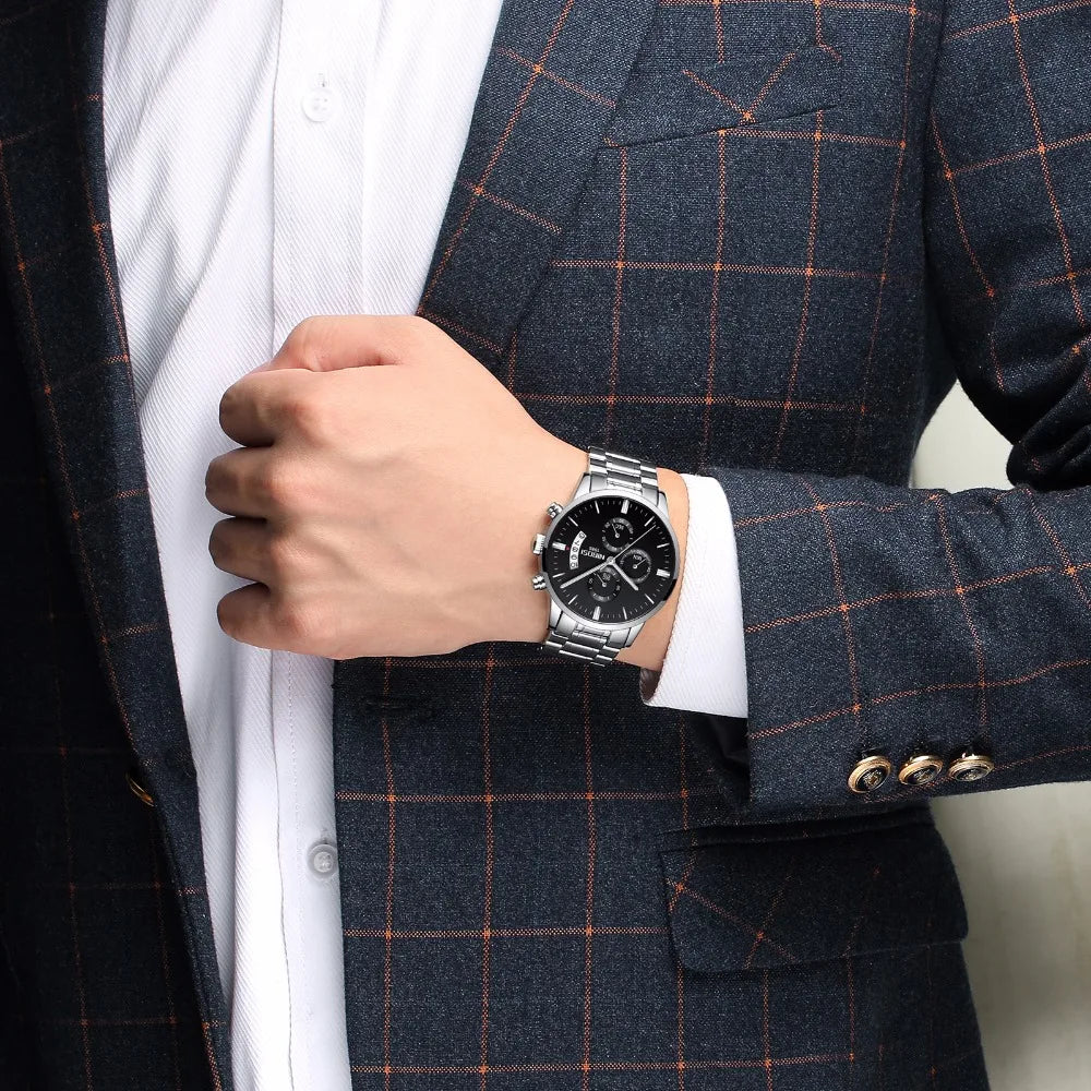 Relógio Masculino Nibosi - Marca Superior, Estilo Militar, Movimento Quartzo e Design Esportivo