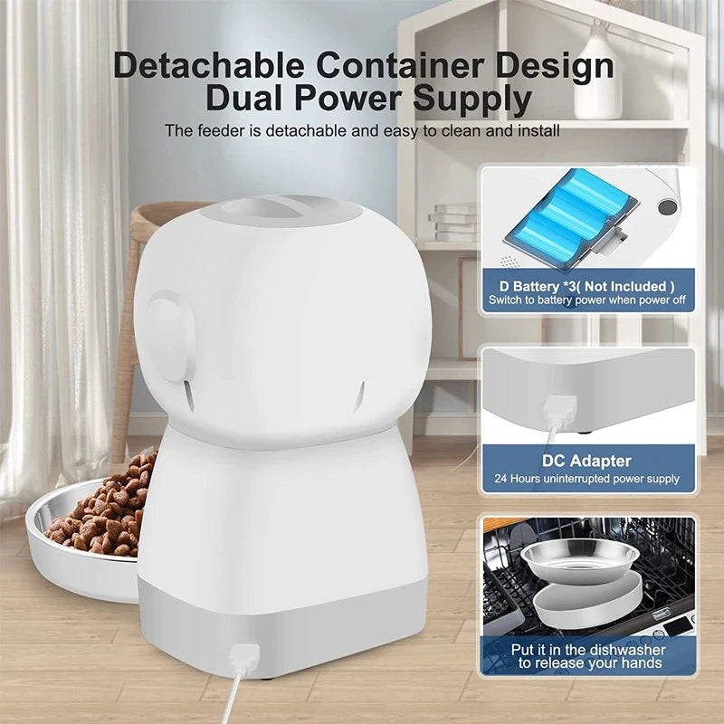 Alimentador Automático de 3,5L, Alimentador Programável para Cães e Gatos Pequenos, Dispensador de Ração para Animais de Estimação, Tigela Programável, Suprimentos para Pets.