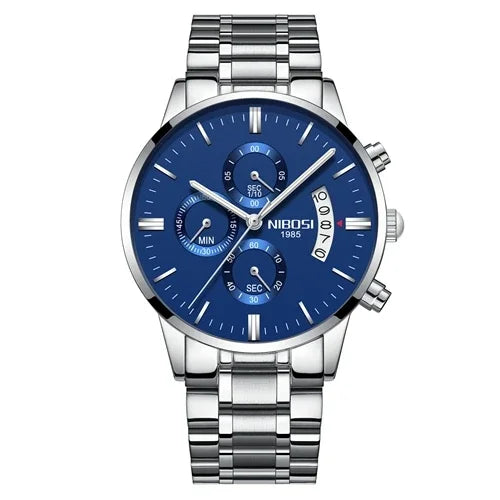 Relógio Masculino Nibosi - Marca Superior, Estilo Militar, Movimento Quartzo e Design Esportivo