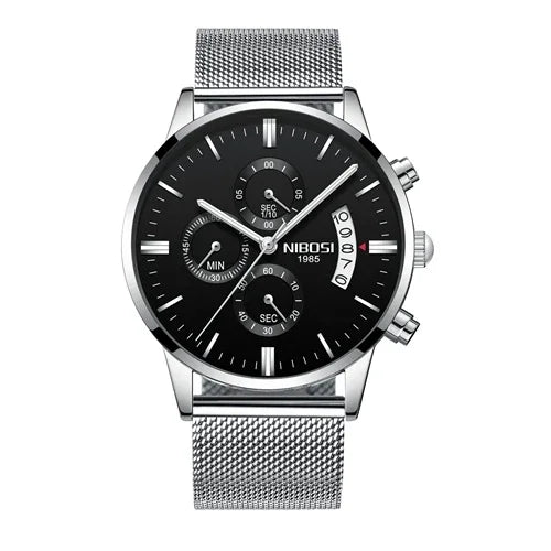 Relógio Masculino Nibosi - Marca Superior, Estilo Militar, Movimento Quartzo e Design Esportivo
