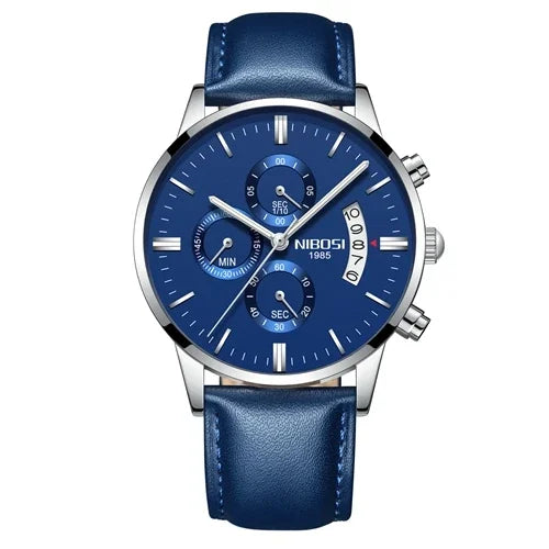 Relógio Masculino Nibosi - Marca Superior, Estilo Militar, Movimento Quartzo e Design Esportivo