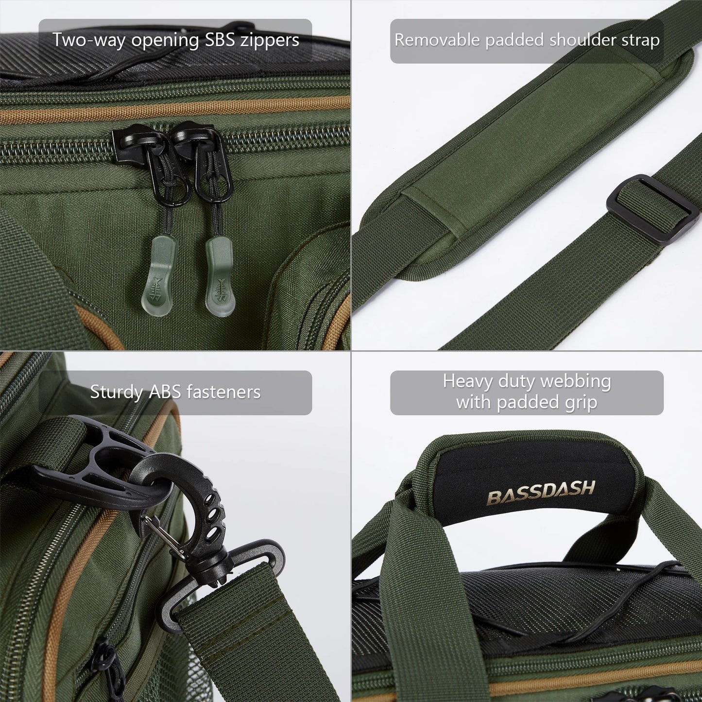 Bolsa de pesca para equipamento, leve e resistente à água.