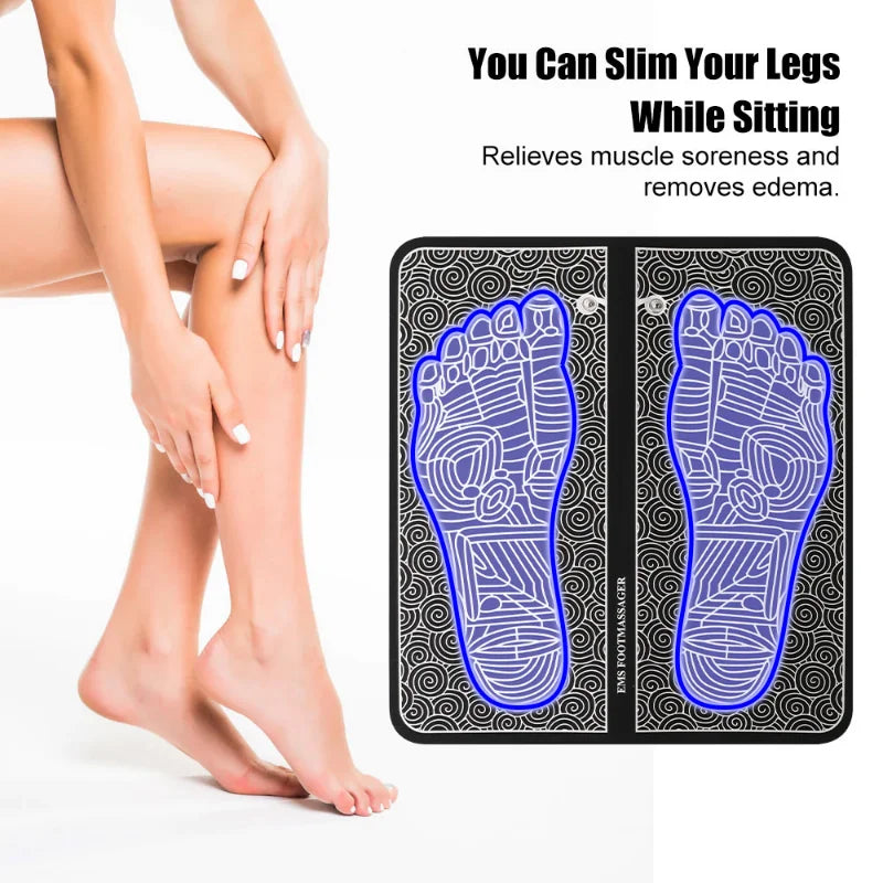 Tapete Massageador Elétrico Para Pés, Fisioterapia Relaxamento Muscular de Pés Recarregável