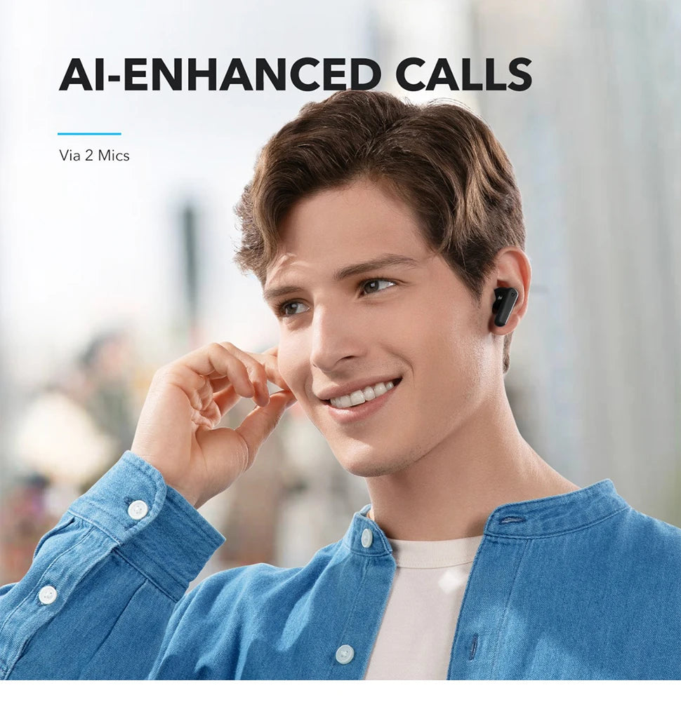 Fones de Ouvido Sem Fio Soundcore by Anker P20i, 30h de Duração, Fones Bluetooth Sem Fio