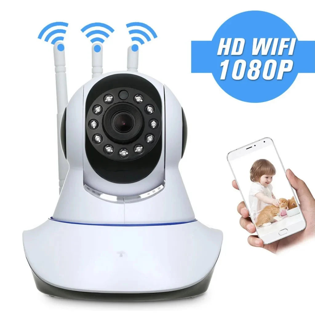 Câmera 360º Wi-Fi com Visão Noturna.