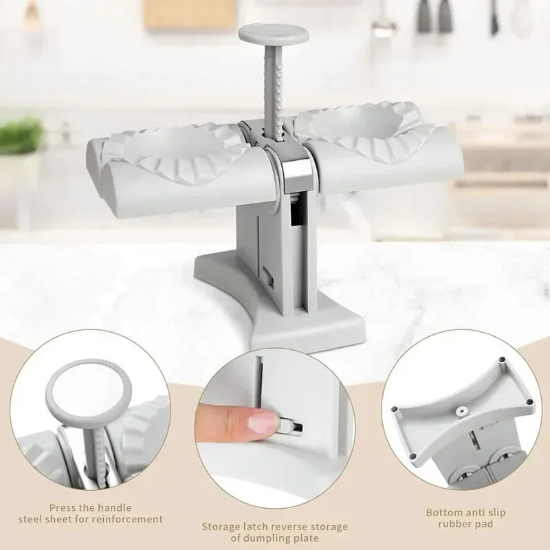 Máquina manual cabeça dupla para fechar pastel, bolinhos.