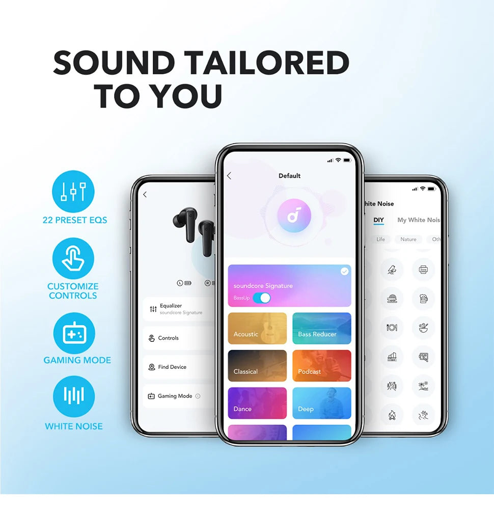 Fones de Ouvido Sem Fio Soundcore by Anker P20i, 30h de Duração, Fones Bluetooth Sem Fio