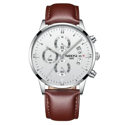 Relógio Masculino Nibosi - Marca Superior, Estilo Militar, Movimento Quartzo e Design Esportivo