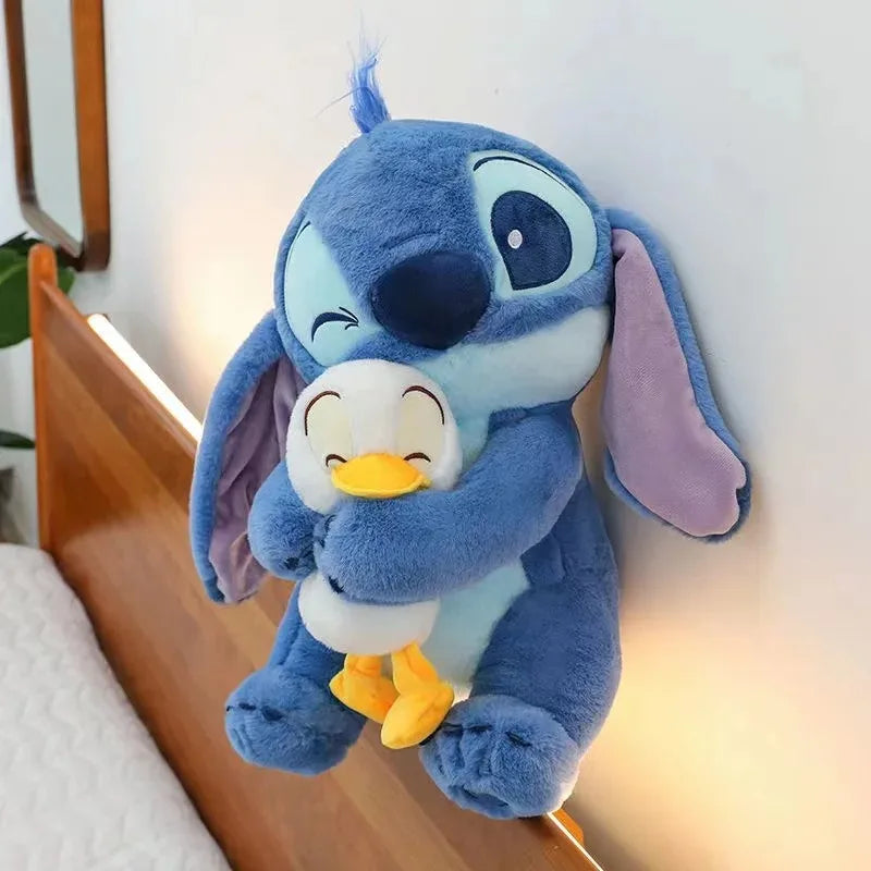 Boneca de Pelúcia Disney Stitch - Boneca Lilo - Boneca de Pato Stitch Fofa - Brinquedo de Pelúcia e Almofada - Presente de Aniversário para Crianças.
