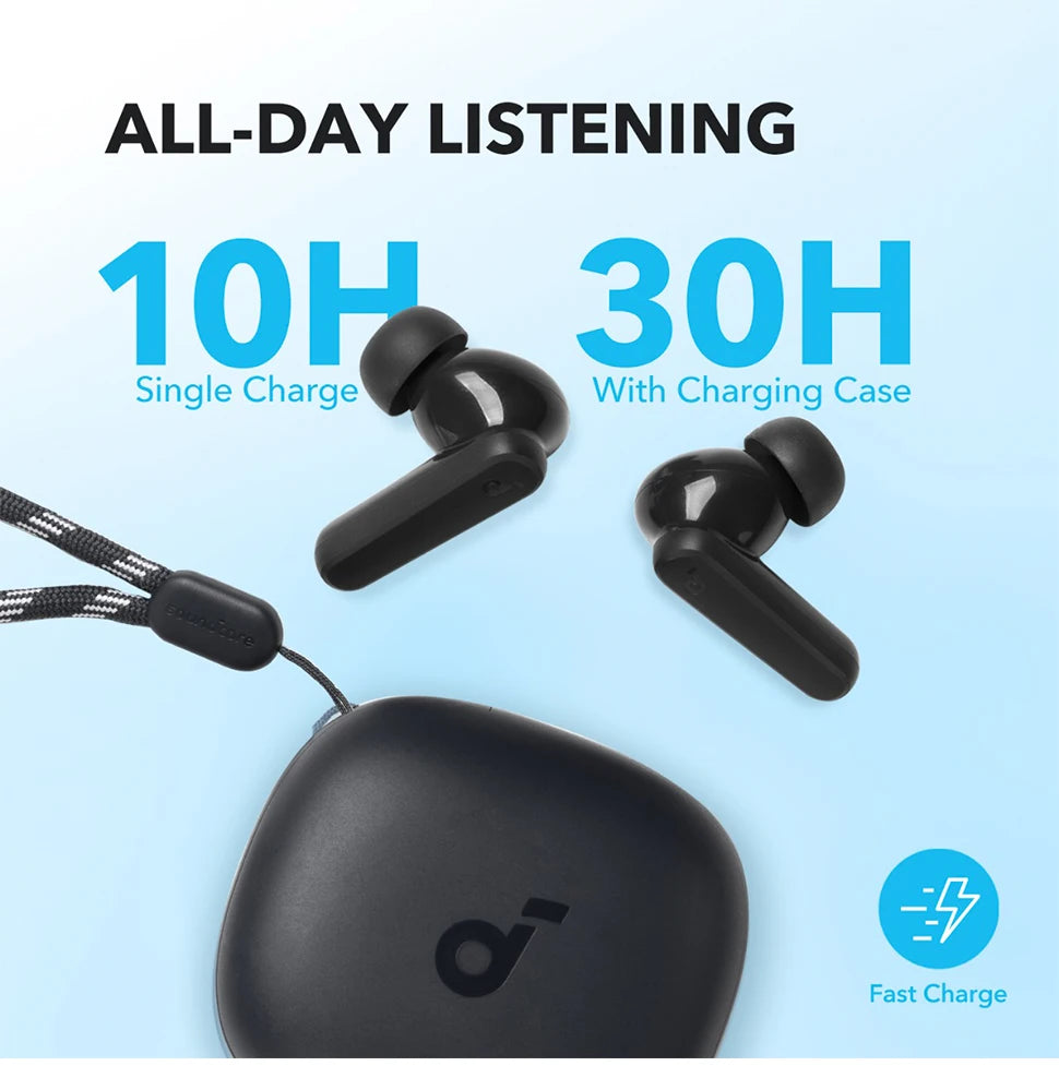 Fones de Ouvido Sem Fio Soundcore by Anker P20i, 30h de Duração, Fones Bluetooth Sem Fio