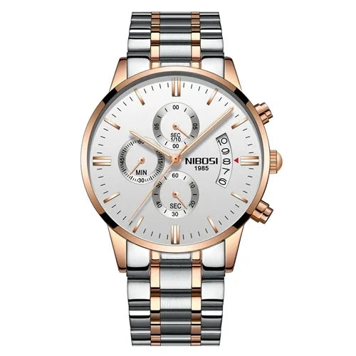 Relógio Masculino Nibosi - Marca Superior, Estilo Militar, Movimento Quartzo e Design Esportivo