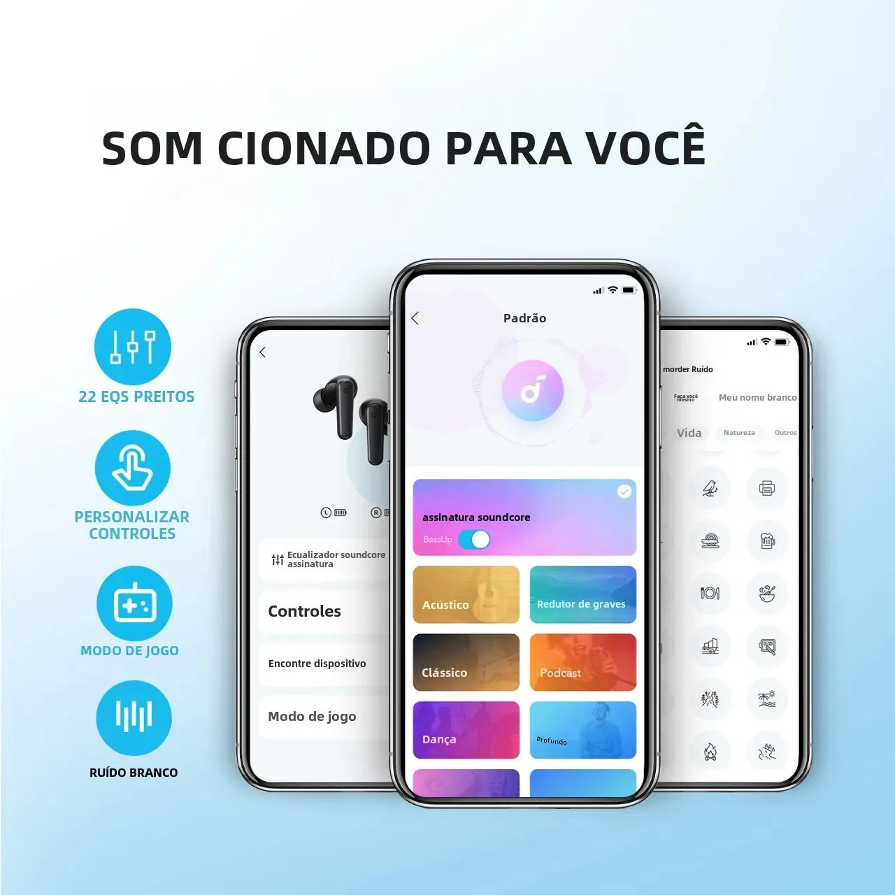 Fones de Ouvido Sem Fio Soundcore by Anker P20i, 30h de Duração, Fones Bluetooth Sem Fio