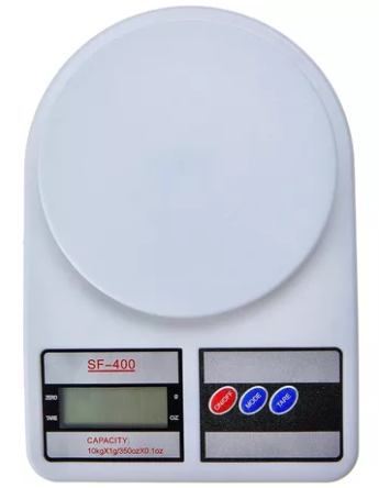 Balança Digital De Cozinha Precisão, Até 10kg, Escala 1 grama Nutrição E Dieta