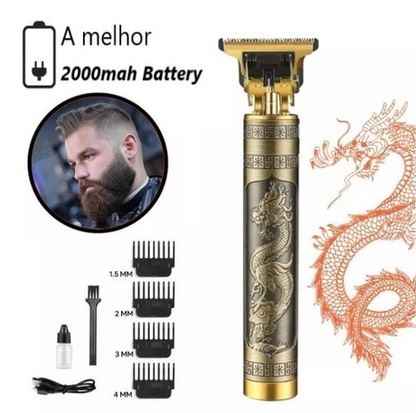 KIT cuidados masculinos - Barbeador e aparador de pelos Maquina cortar cabelo dragão