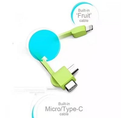Carregador Portátil Power Bank 10000mah com 3 Saídas v8 iphone e type-c KD-956