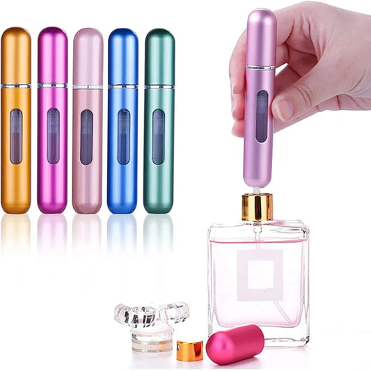 Mini Cápsula Spray Porta Perfume 5ml Recarregáveis Ideal p/ Viagens/Festas/Trabalho