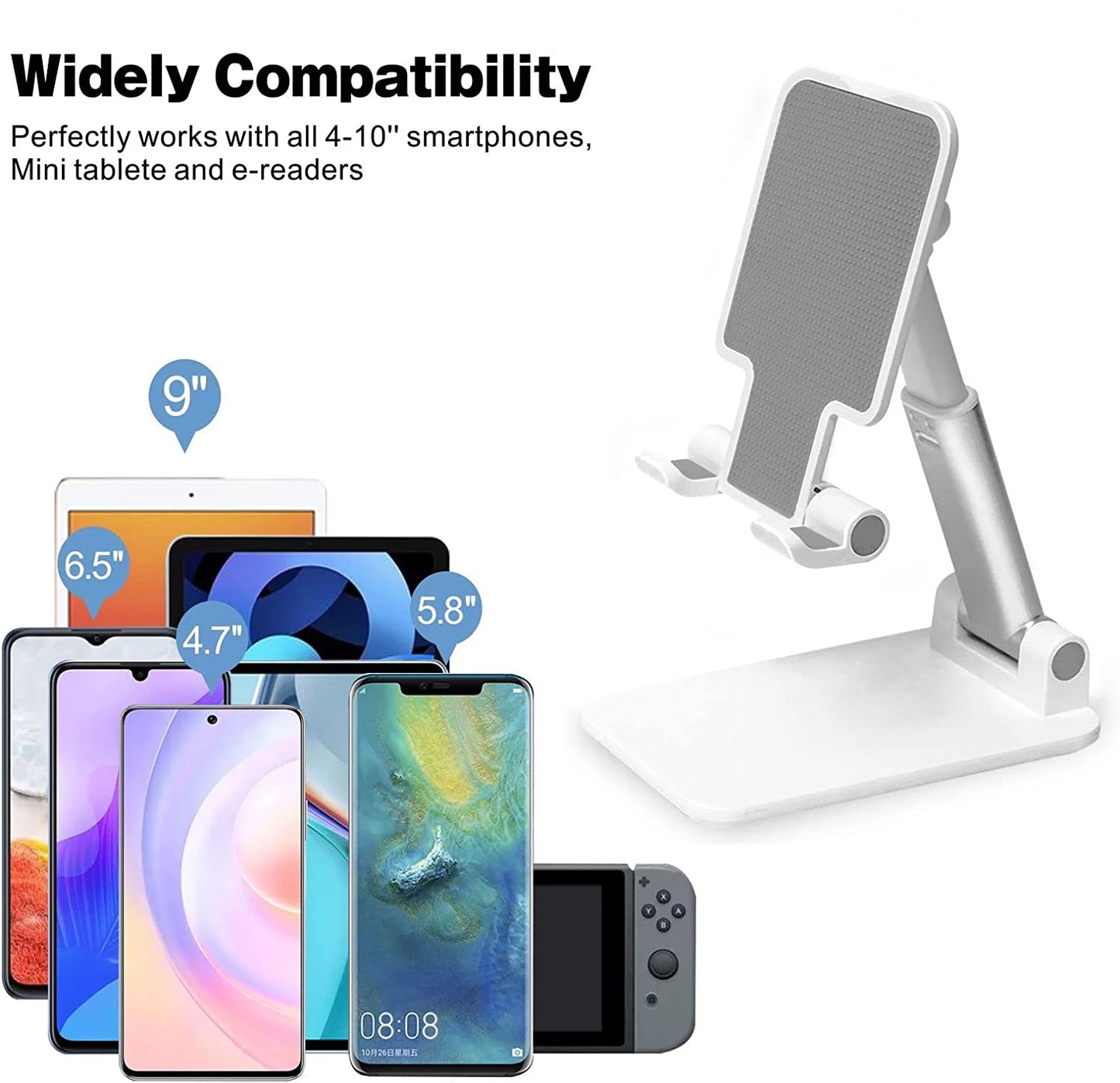 Suporte Dobrável de Mesa Para Celular e Tablet.