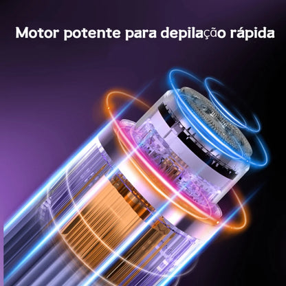 Depilador elétrico manual compacto para homens ou mulheres com carregamento usb 2 cabeças de uso
