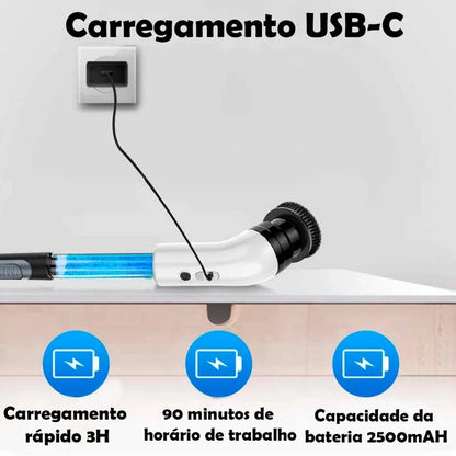 Escova Eletrica de Limpeza 9 em 1 Sem Fio Limpador Multiuso Pratico Para Cozinha , Banheiro prático