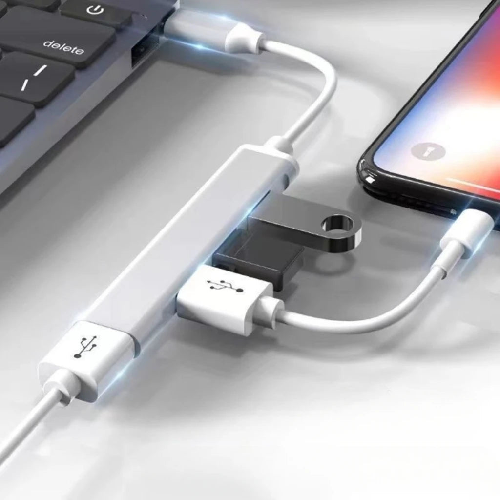 Hub USB 3.0 Tipo-C 4 Portas ORICO - 5Gbps de Alta Velocidade, Multiplicador Tipo-C Ultra