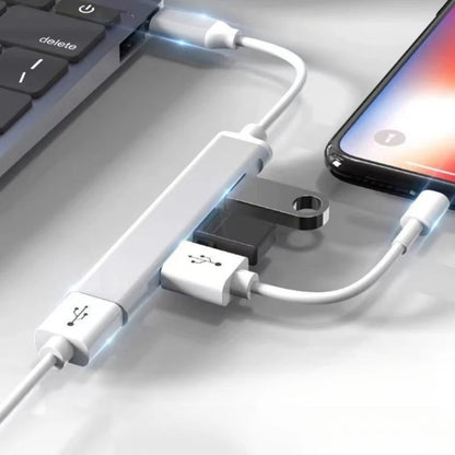 Hub USB 3.0 Tipo-C 4 Portas ORICO - 5Gbps de Alta Velocidade, Multiplicador Tipo-C Ultra