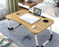 Mesa Dobrável De Madeira Portátil Para Cama Estudo Notebook Lanches Multifunções