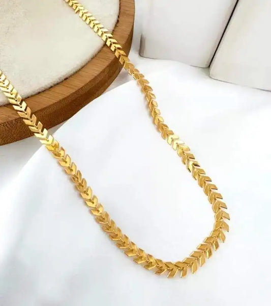 Colar Chocker Feminino Escamas banhada ouro 18k