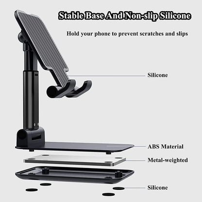 Suporte Dobrável de Mesa Para Celular e Tablet.