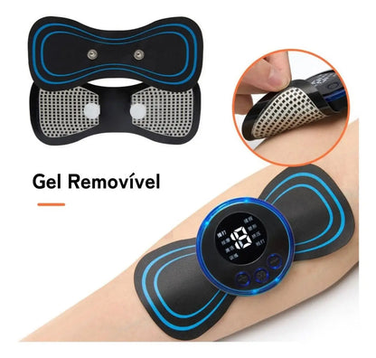 Kit Tapete Massageador + Mini Massageadora Elétrico Cervical