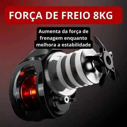 Carretilha pesca Rolamentos 8K Esquerdo 7.2:1 Rolamento Ultra leve Pesca Água Doce e Salgada Para Peixes Variados