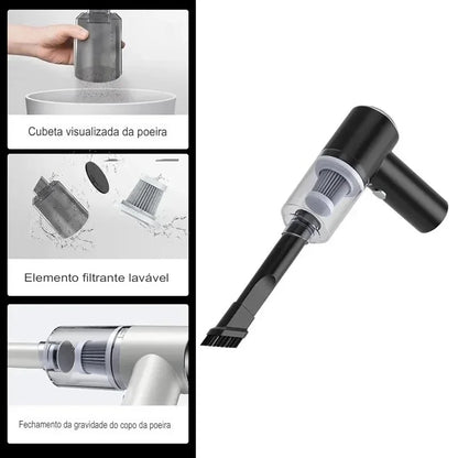 Mini Aspirador De Pó Usb Portátil Completo Linha Premium Carro E Casa