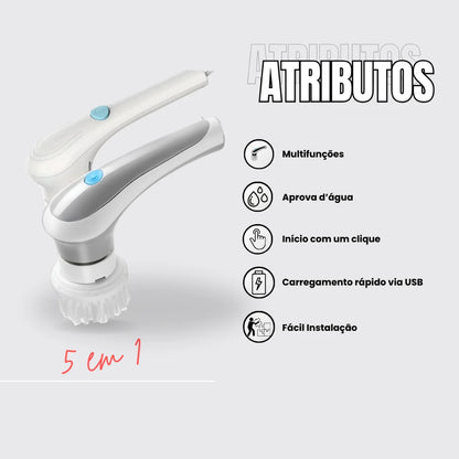Escova Elétrica de Limpeza, Multifuncional para sua casa.