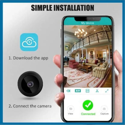 Câmera A9 HD 720P com Visão Noturna e Wifi - Mini Câmera Sem Fio para Vigilância