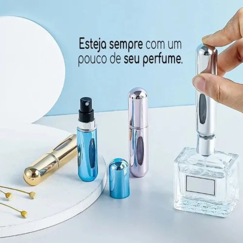 Mini Cápsula Spray Porta Perfume 5ml Recarregáveis Ideal p/ Viagens/Festas/Trabalho
