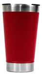 Copo Térmico De Cerveja,  Aço Inox Parede Dupla Com Tampa Semi Aberta 473ml