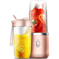 Espremedor elétrico sem fio com 6 lâminas, copo de suco de frutas, mini suco elétrico automático 400 ml