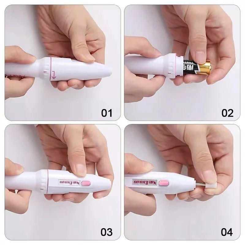 Lixa Unha Elétrica Manicure Profissional Sem Fio Pedicure