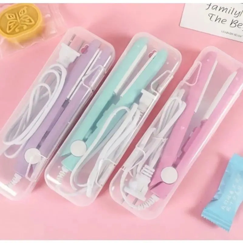 Mini chapinha prancha portátil de bolsa viagem bivolt