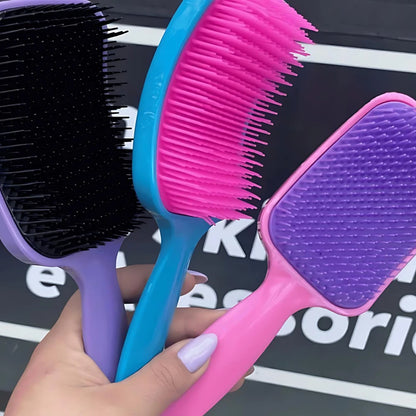 Escova Raquete Flex Para Desembaraçar Cabelos Para Todos Os Tipos De Cabelos
