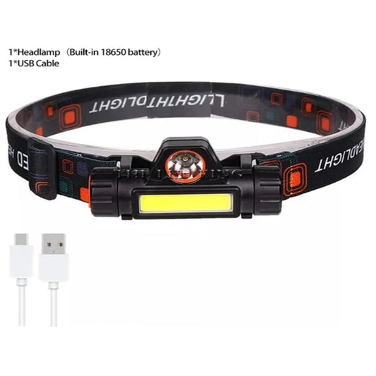 Lanterna de Cabeça LED COB High Power - Caminhada, Pesca e Ciclismo | NEVERDIE STORE | Envio Rápido para Todo o Brasil