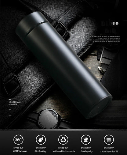 Garrafa Térmica 500ML Com Led Inox - Agua / Café - Display Digital