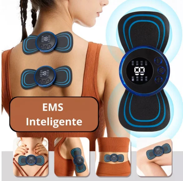 Massageador Elétrico de Estimulação EMS Portátil e Mini para Alívio da Dor Muscular Cervical