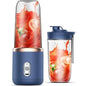 Espremedor elétrico sem fio com 6 lâminas, copo de suco de frutas, mini suco elétrico automático 400 ml
