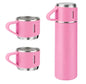 Conjunto Xicara e Garrafa a Vácuo em Aço Inox, ideal para Café e Chás.