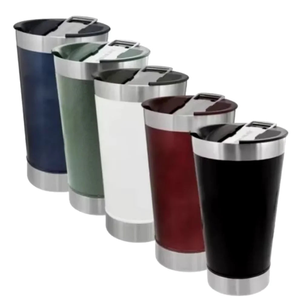 Copo Térmico 473ml com Tampa e Abridor - Mantém Bebidas Geladas ou Quentes por Mais Tempo