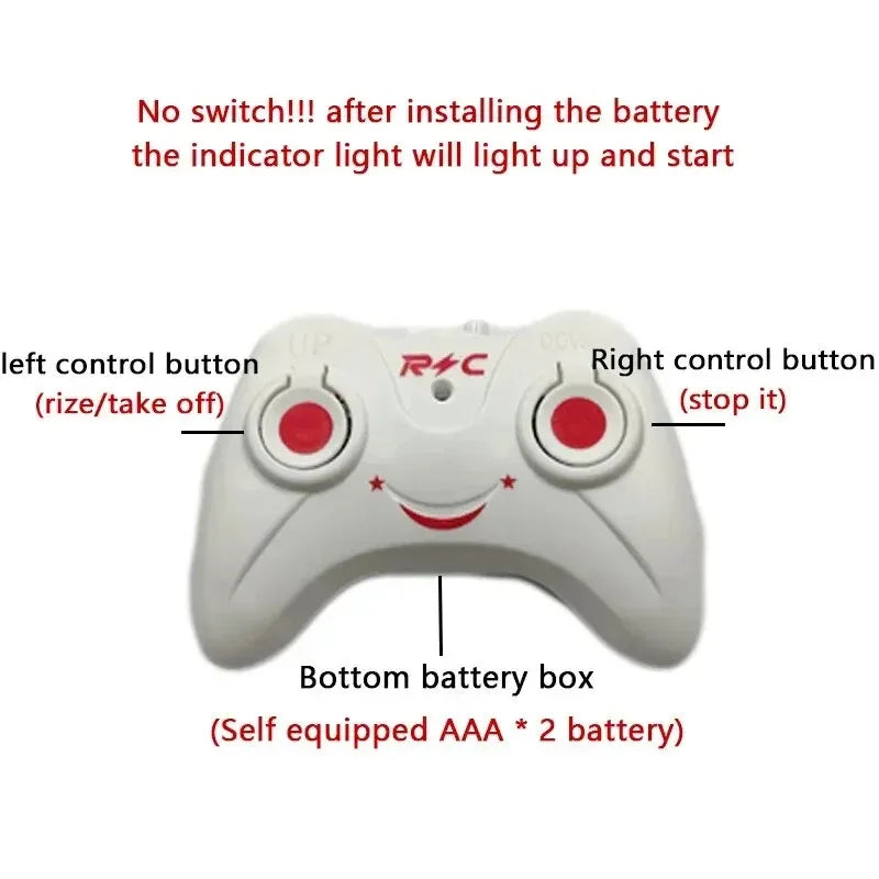 Recarregável Mini RC Drone, Remote Safe, Resistente a Quedas, Helicópteros RC, Brinquedos para crianças
