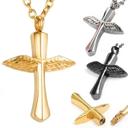 Colar Criativo com Pingente de Cruz de Jesus Cristo – Design Religioso Simples e Elegante para Homens e Mulheres