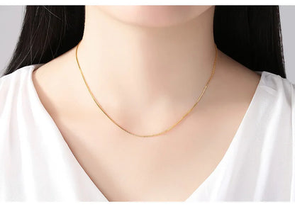 Colar Feminino Hoyon Puro 14k Banhado a Ouro – Joia Elegante e Sofisticada para o Pescoço