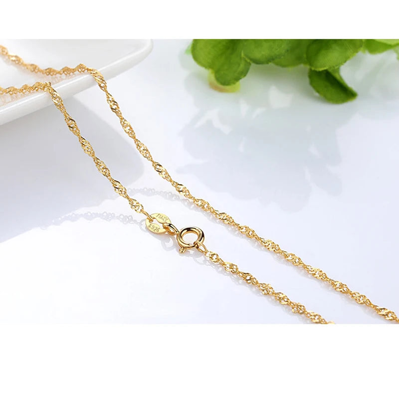 Colar Feminino Hoyon Puro 14k Banhado a Ouro – Joia Elegante e Sofisticada para o Pescoço